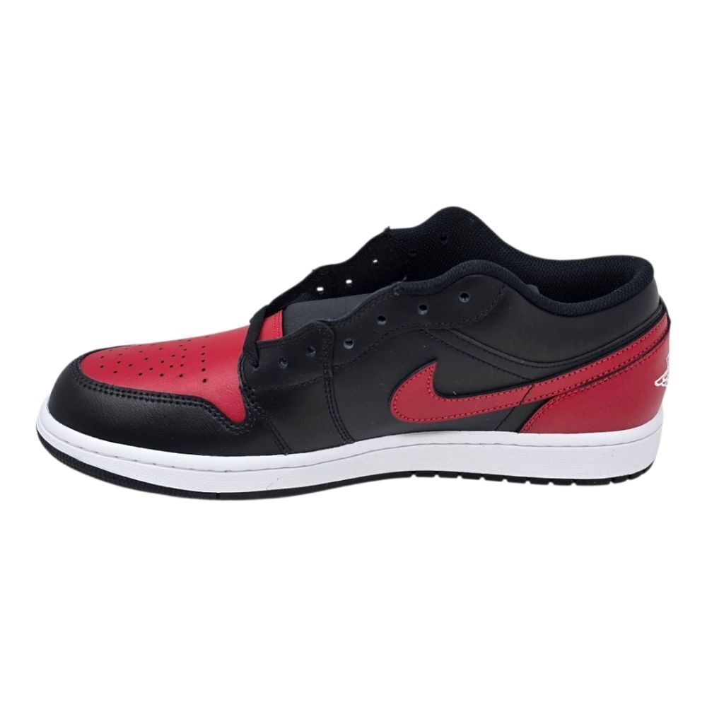 Nike Air Jordan 1 Low Bred Twist Black Red White 553558-067 Size 12 Brand New - Picture 6 of 8